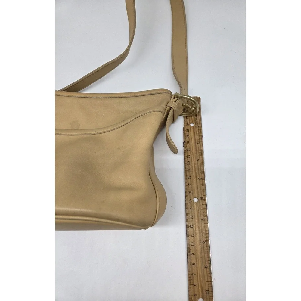 Coach 4143 Worth Bag Glove‑Tanned Leather Shoulder Bag Beige Vintage‎ Made USA